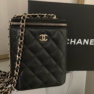 Chanel Vertical Vanity All leather interior and exterior RARE